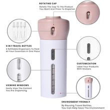 Charger l'image dans la galerie, Bouteille distributrice de voyage améliorée 4 en 1