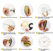 Charger l'image dans la galerie, 3D Horloge Murale sans cadre (EN)