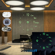 Charger l'image dans la galerie, 3D Horloge Murale sans cadre (EN)