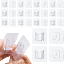 Charger l&#39;image dans la galerie, 10 Paires Crochets multifonctionnels double face - crochets autocollants transparents

