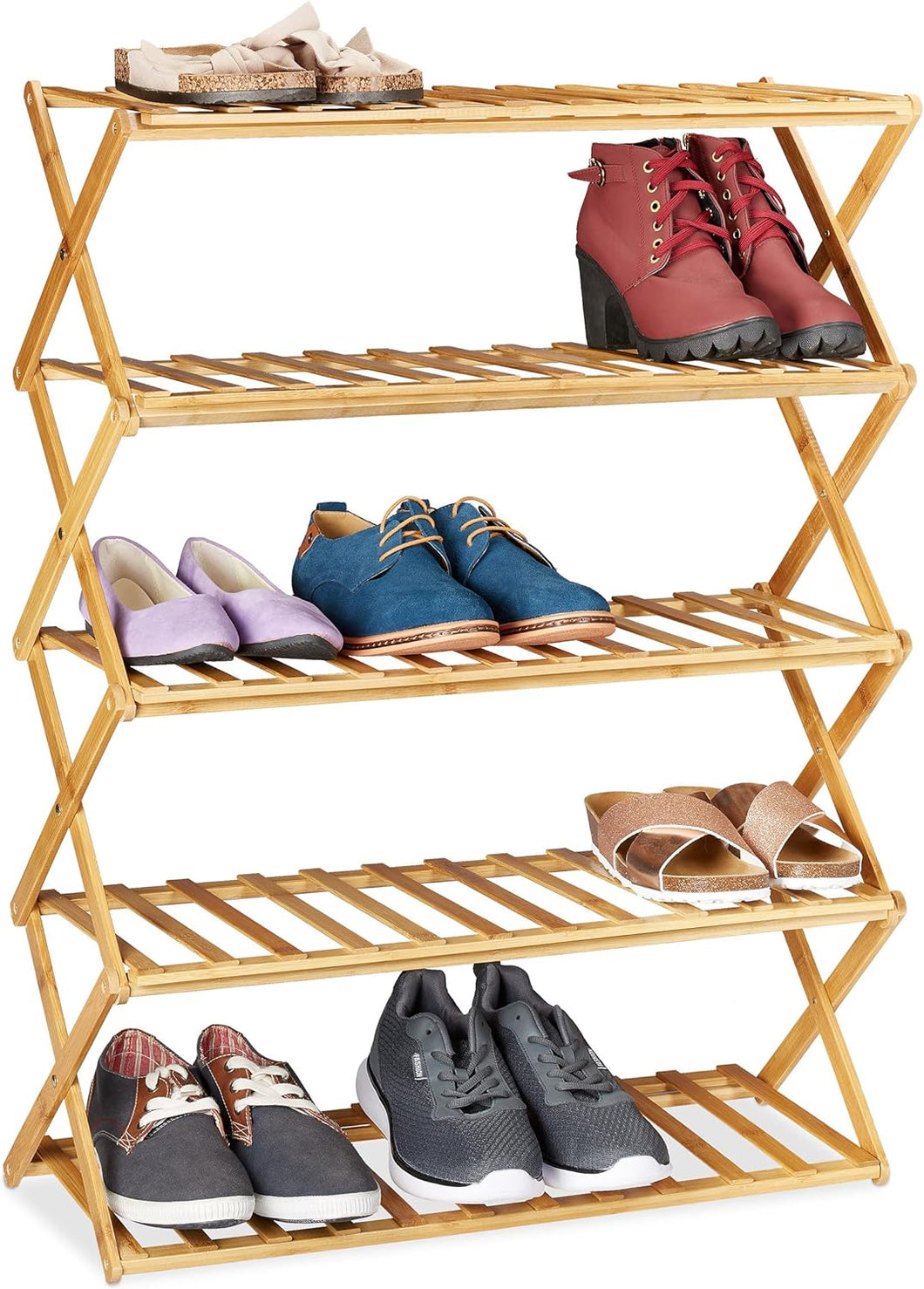 Étagère à Chaussures Pliable en bois