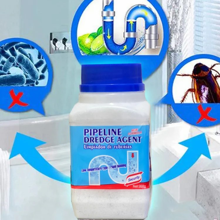 Nettoyeur de canalisations; Puissant Agent de dragage pour tuyaux de cuisine, déodorant, outils de nettoyage rapide, 268g