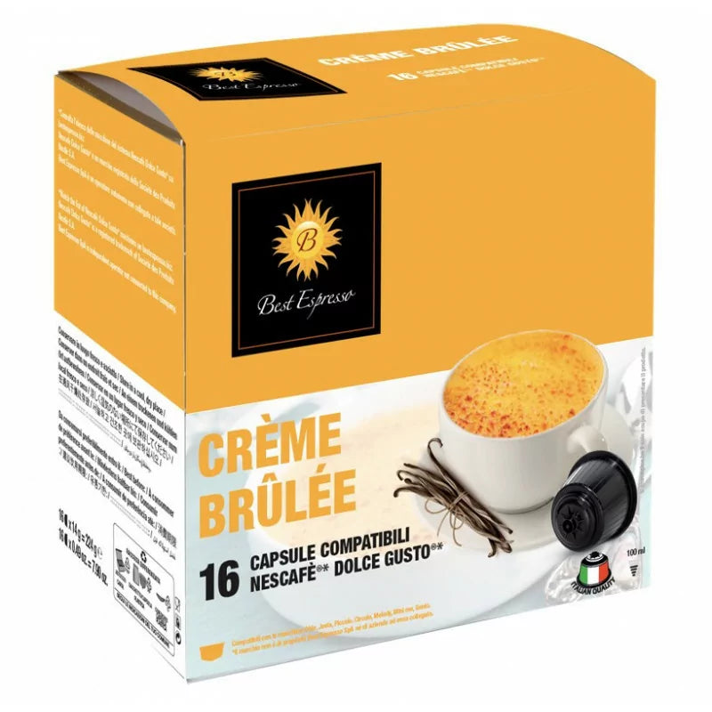 x16 Café Crème Brûlée Compatibles Machine à Café Dolce Gusto®