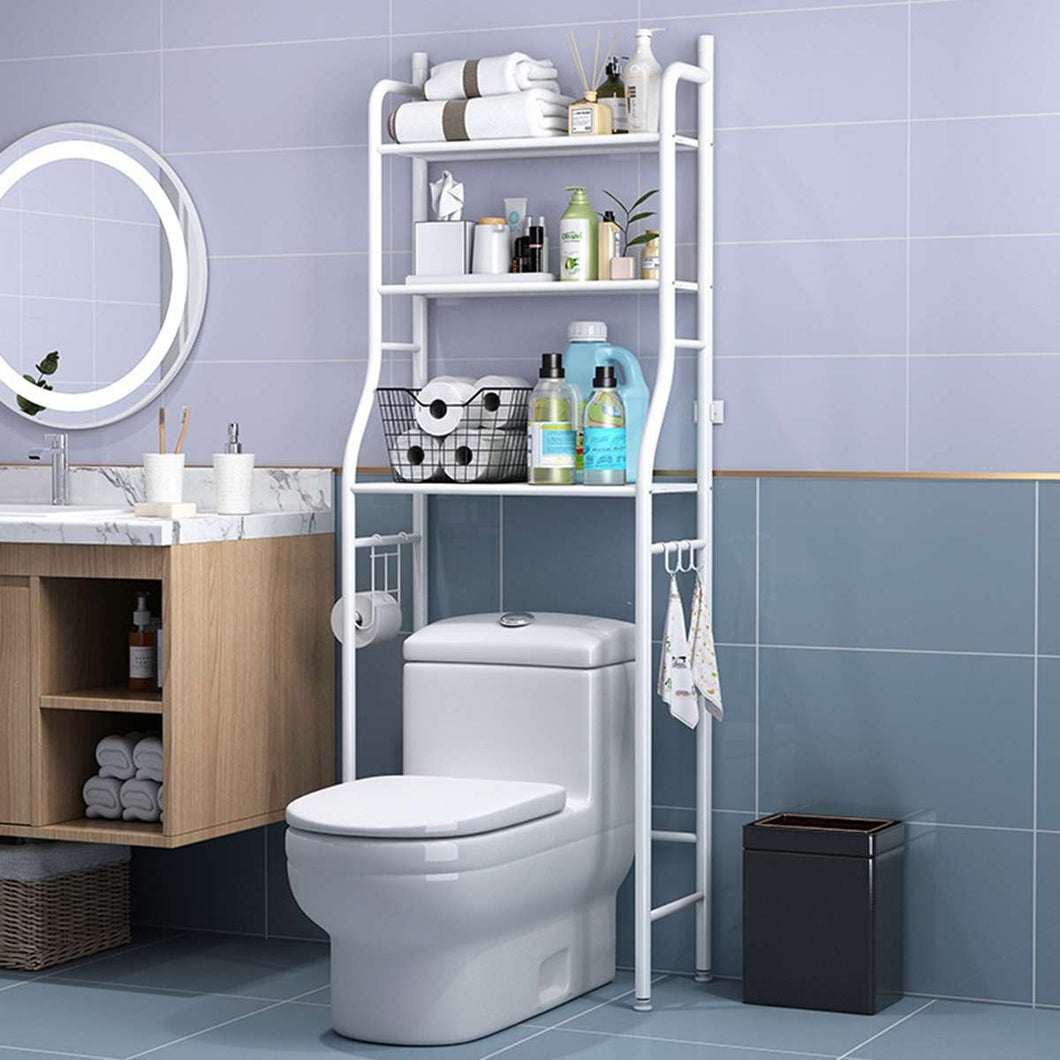 Étagère de Salle de Bain à 3 Couches - Blanc