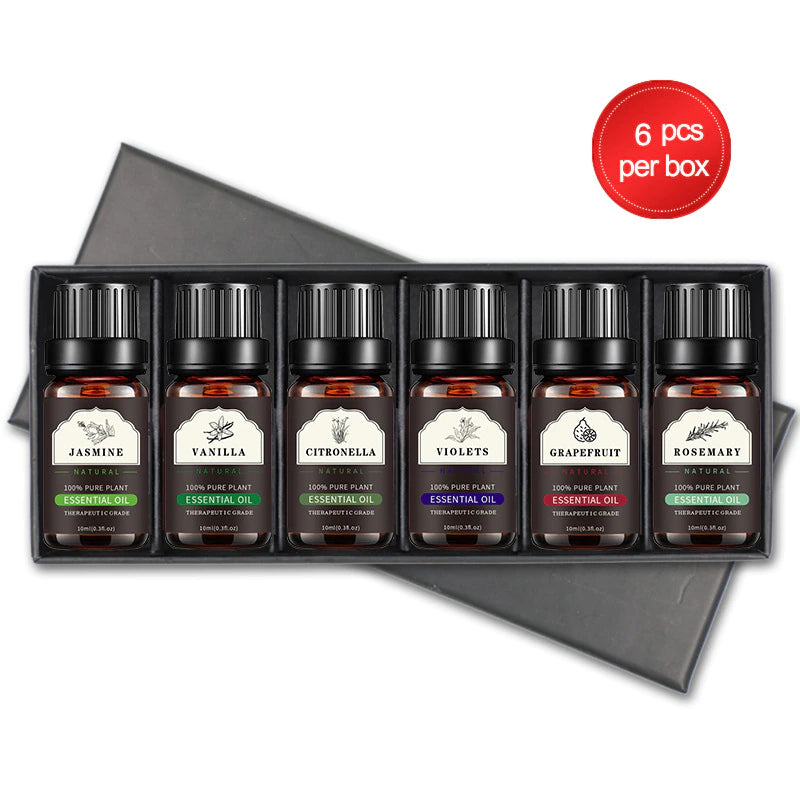 Pack de 6 Huiles Essentielles pour diffuseur